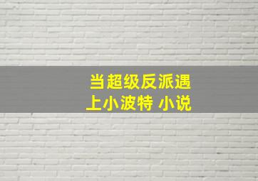 当超级反派遇上小波特 小说